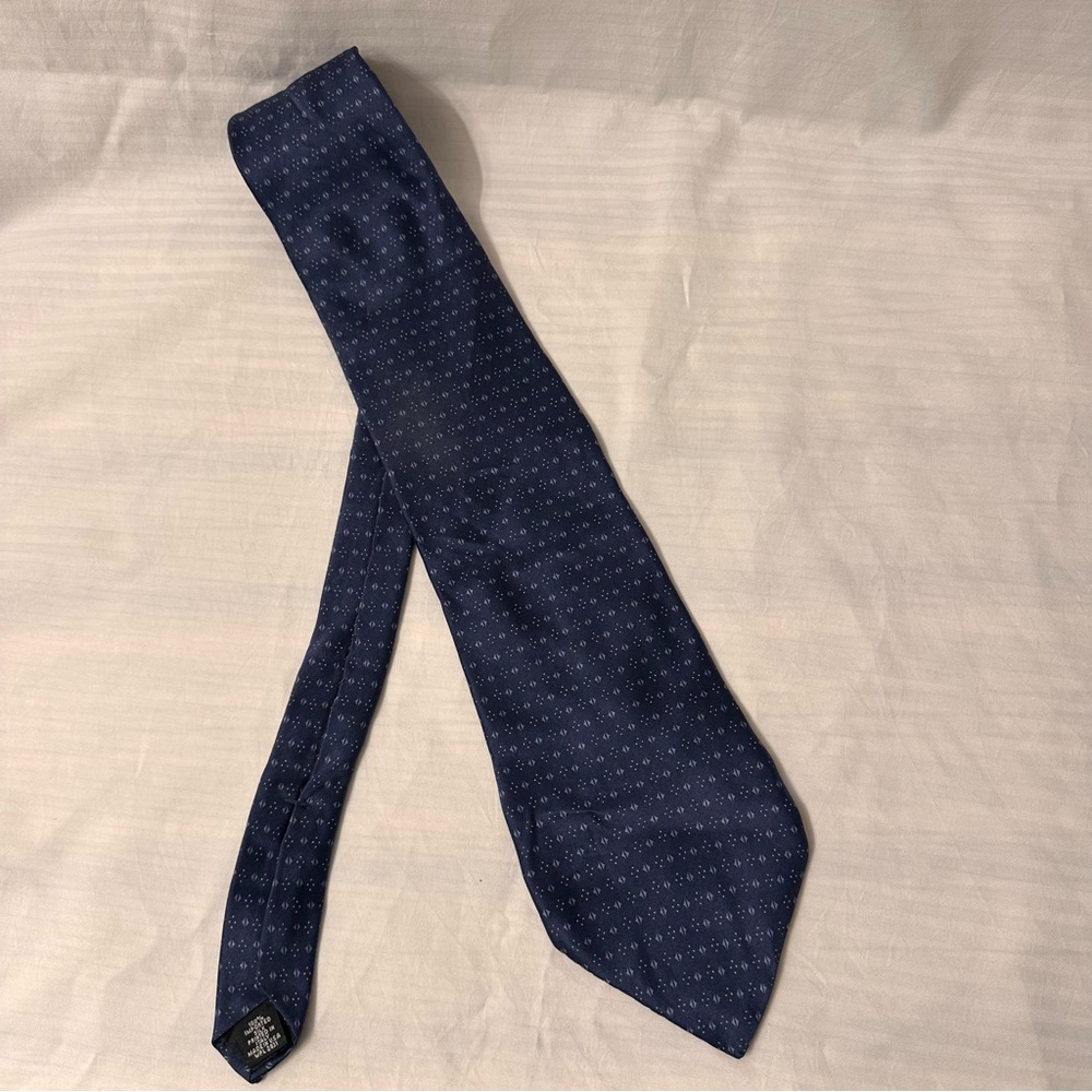 RBM 100% Imported Silk Printed In Italy Men’s Blue Necktie Tie
